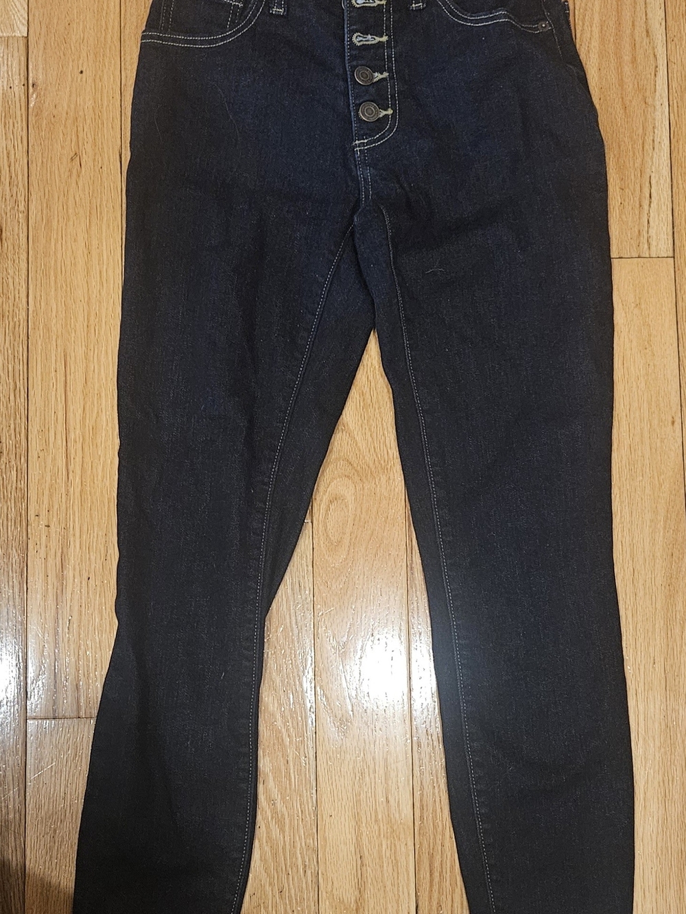 Lucky Brand Dark Indigo Skinny Jeans with Button-Fly